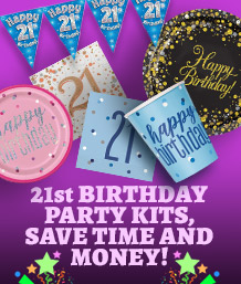 21st Birthday Party Packs - Party Save Smile